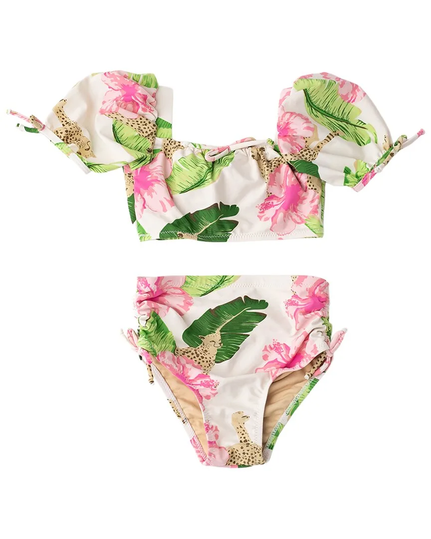 Botanical Leopard Cinched Swimsuit by Shade Critters