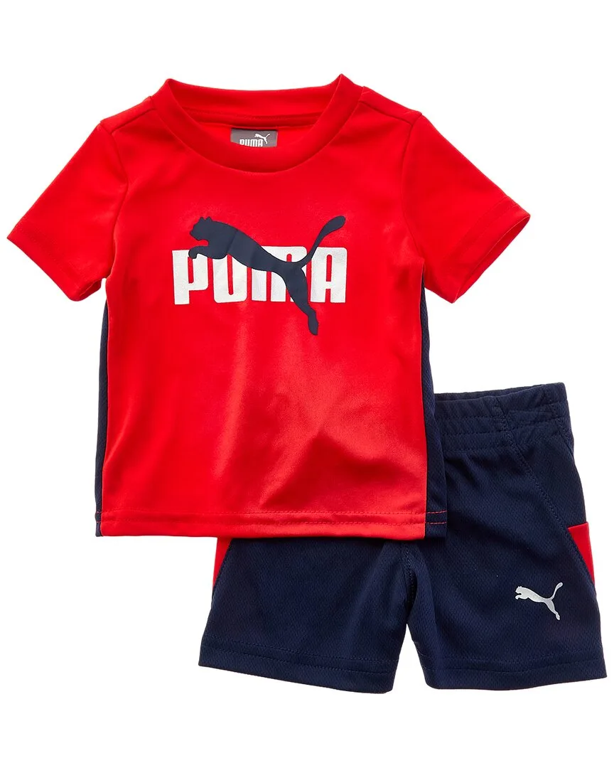 2Pc Interlock Mesh Performance T-Shirt & Short Set by PUMA