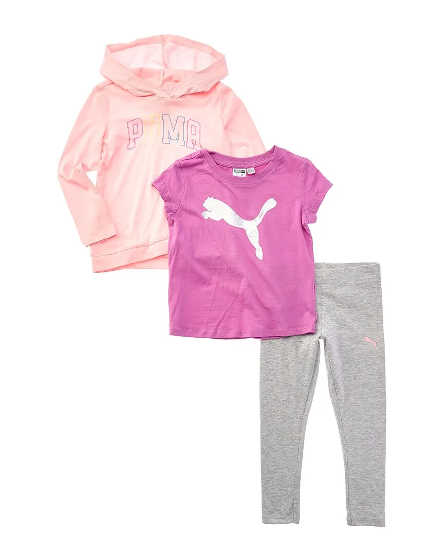 3Pc Jersey Hoodie, T-Shirt & Legging Set by PUMA