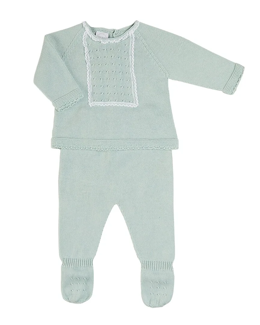 Lace Trim Knitted Set by Pepa London