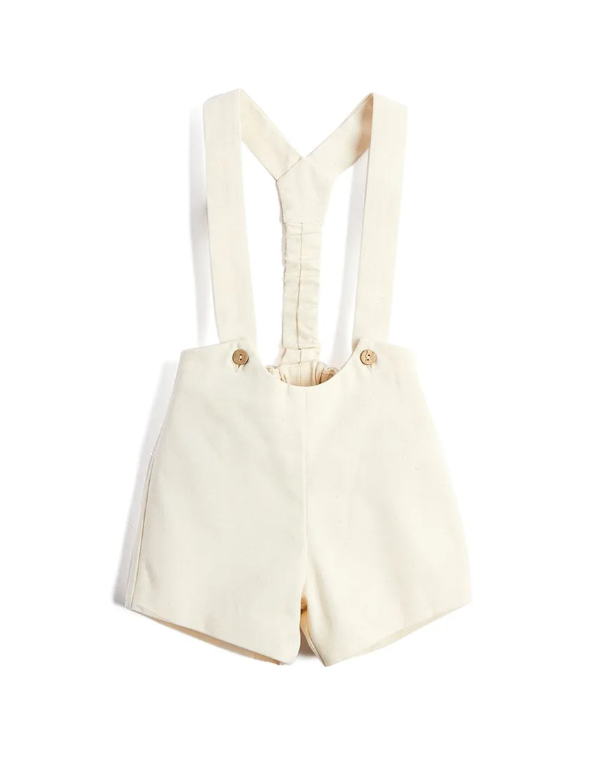 Button Detail Short with Braces by Pepa London