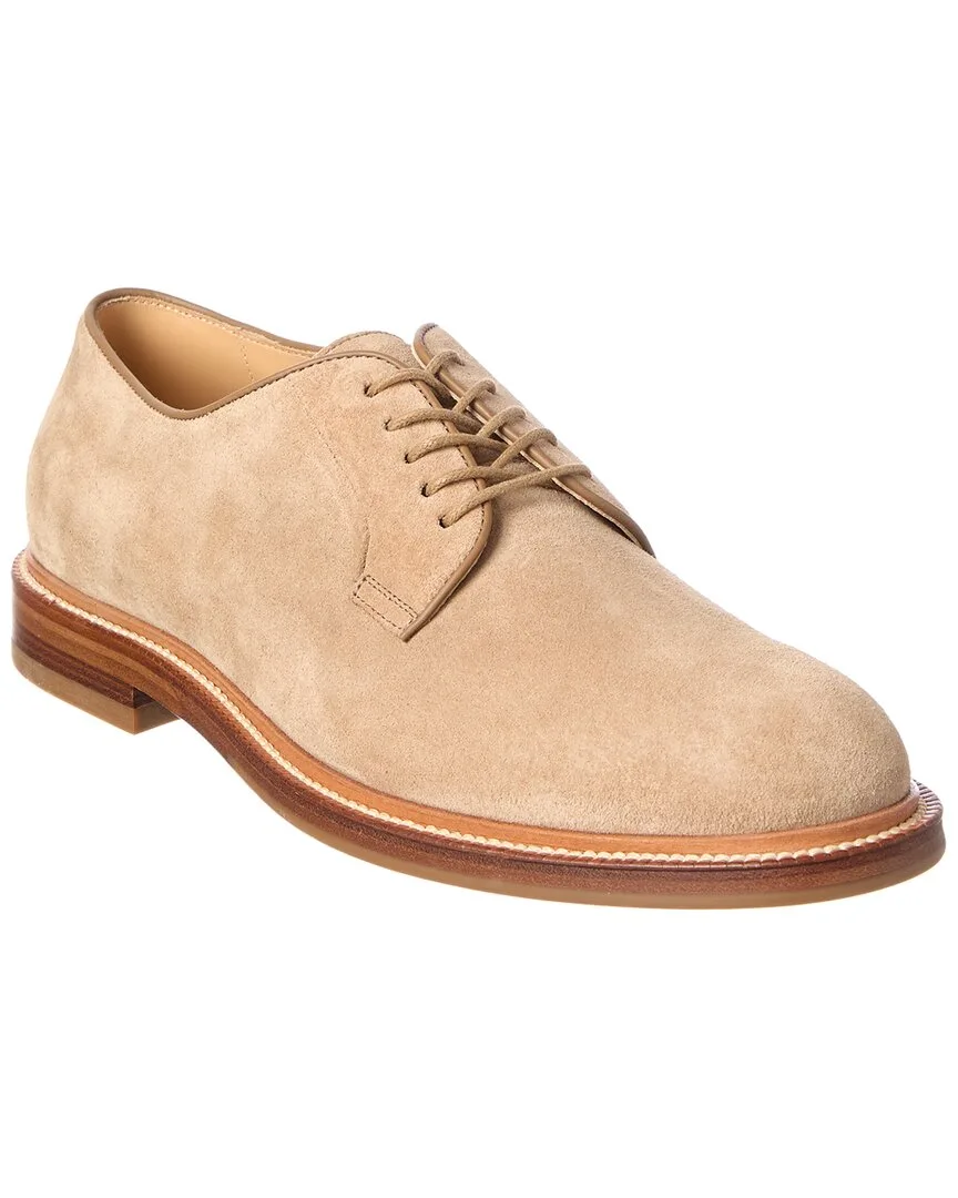 Suede Derby Shoe by Brunello Cucinelli
