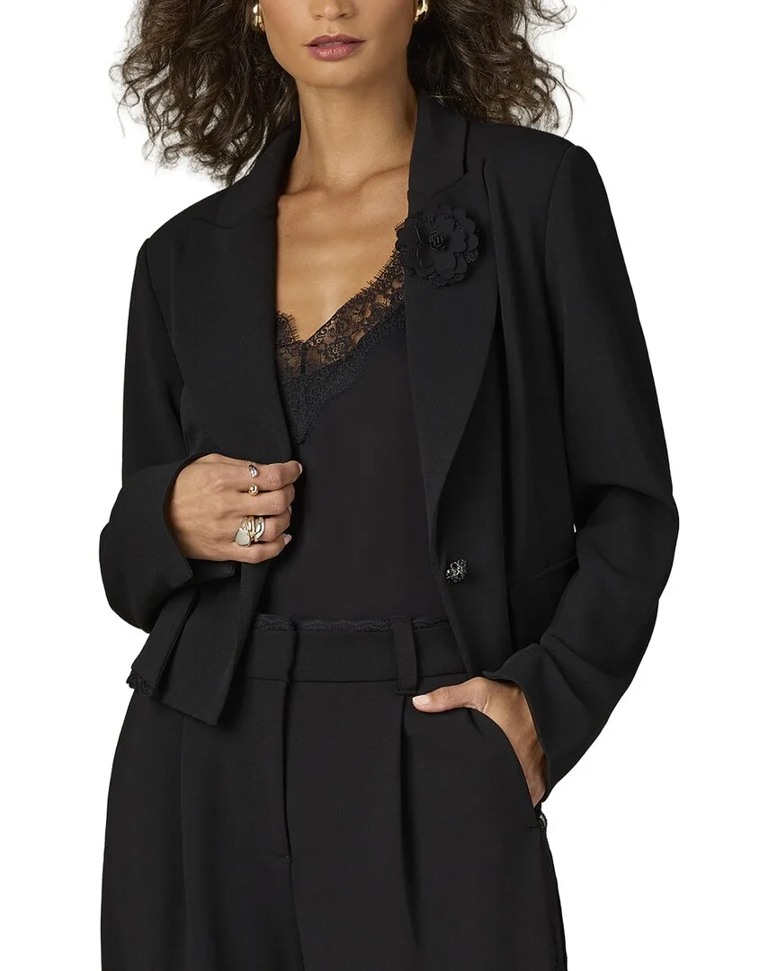 Crop Single Button Blazer by Wit & Wisdom