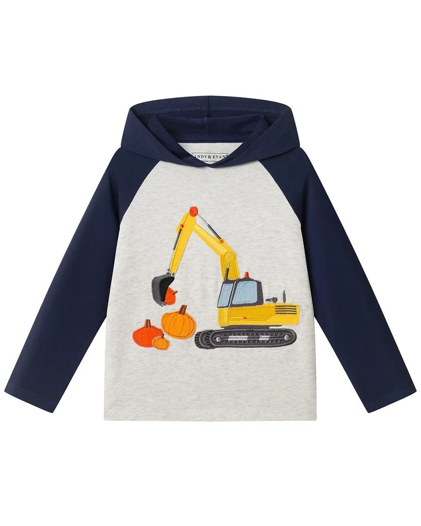Raglan Applique Hoodie T-Shirt by Andy & Evan