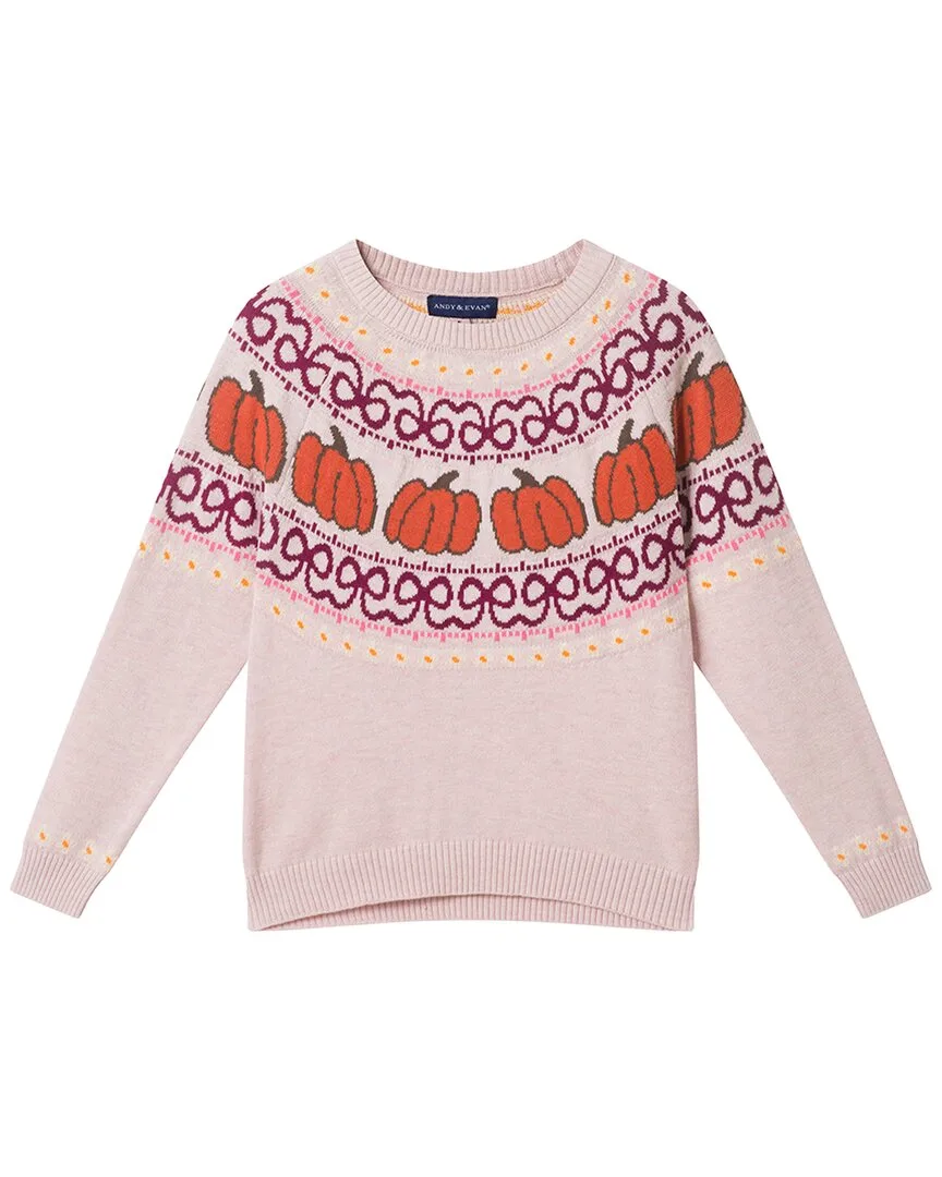 Pumpkin Fairisle Sweater Set by Andy & Evan