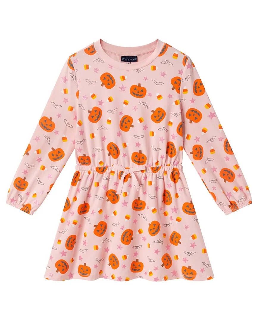 Pumpkin Printed Dress by Andy & Evan
