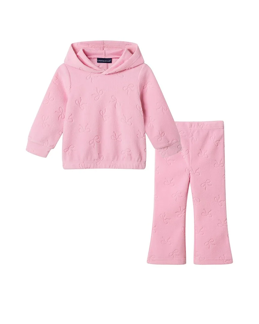 Burnout Plush Hoodie Set by Andy & Evan