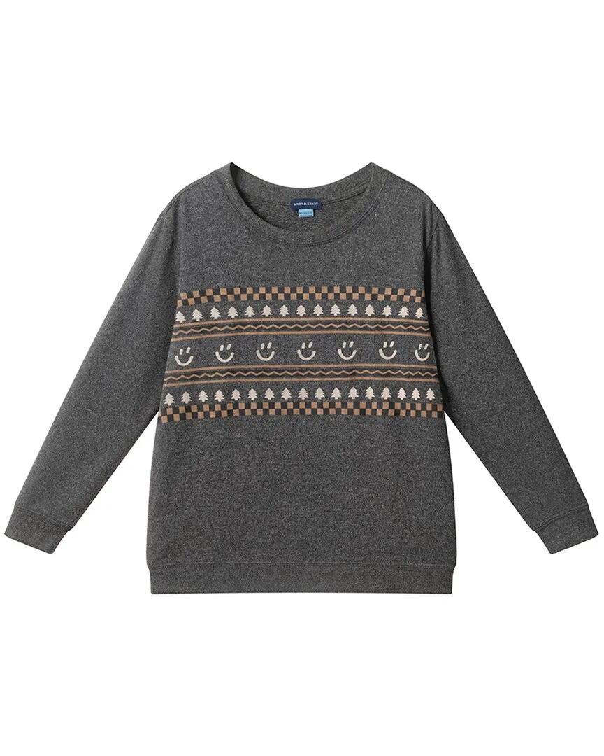 Printed Fairisle Soft T-Shirt by Andy & Evan