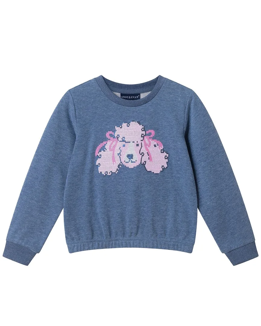 Sequin Poodle Sweatshirt by Andy & Evan