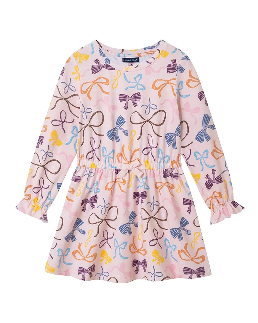 Bow Printed Jersey Dress by Andy & Evan