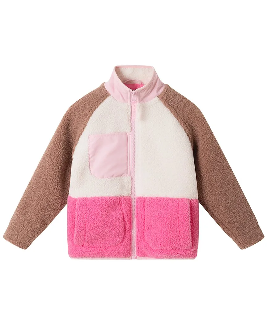 Colorblocked Sherpa Full Zip Jacket by Andy & Evan