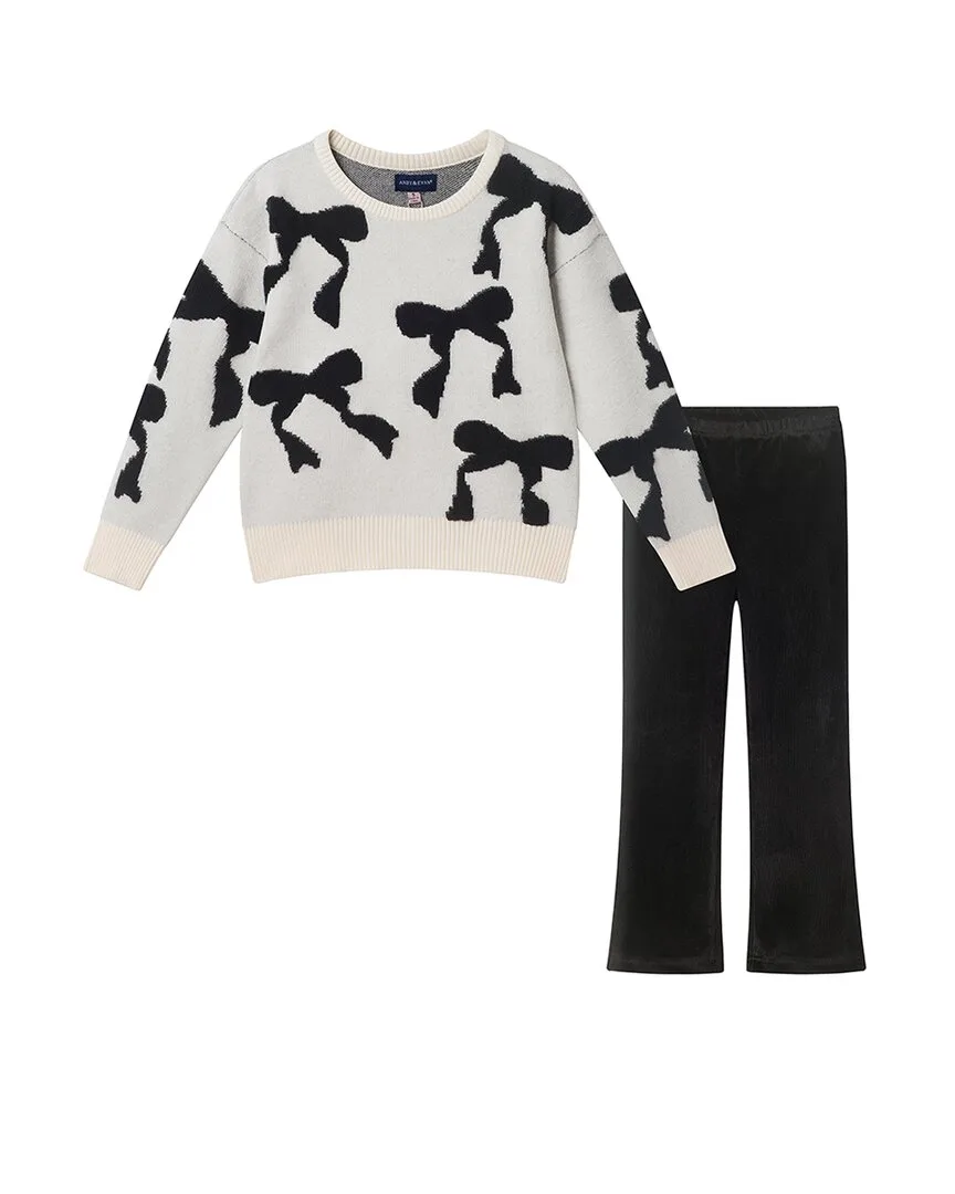 Bow Sweater & Flare Legging Set by Andy & Evan