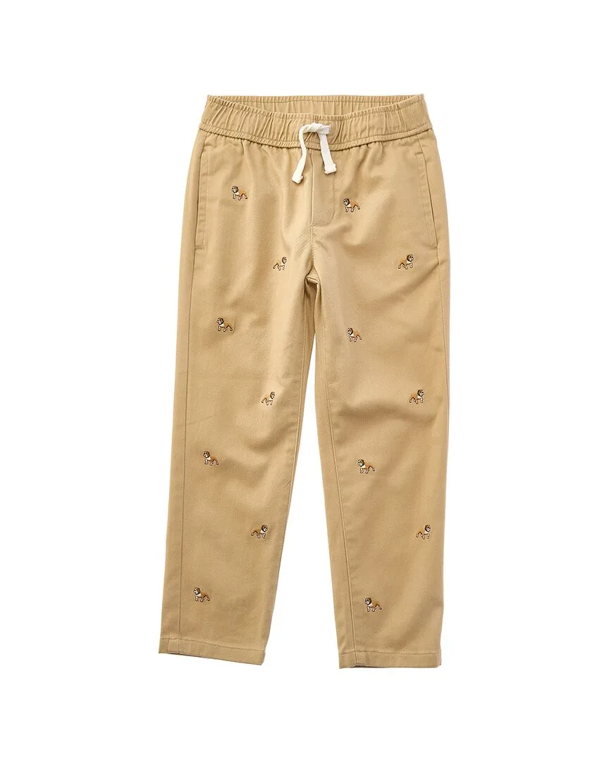 Embroidered Bulldog Twill Jogger Pant by Janie and Jack