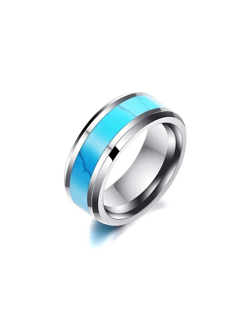Silver Plated 18.75 ct. tw. Turquoise Ring by Stephen Oliver
