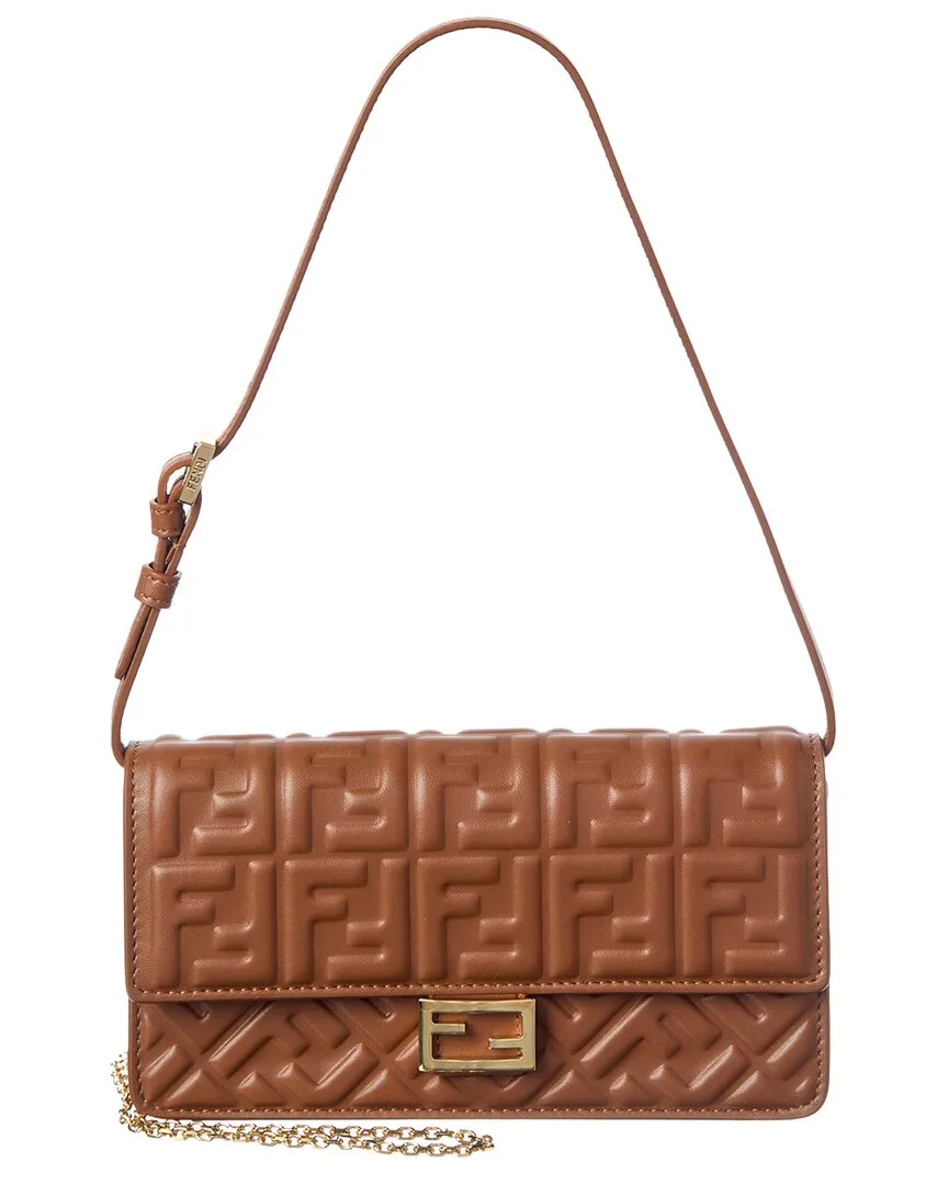 Baguette Leather Shoulder Bag by FENDI