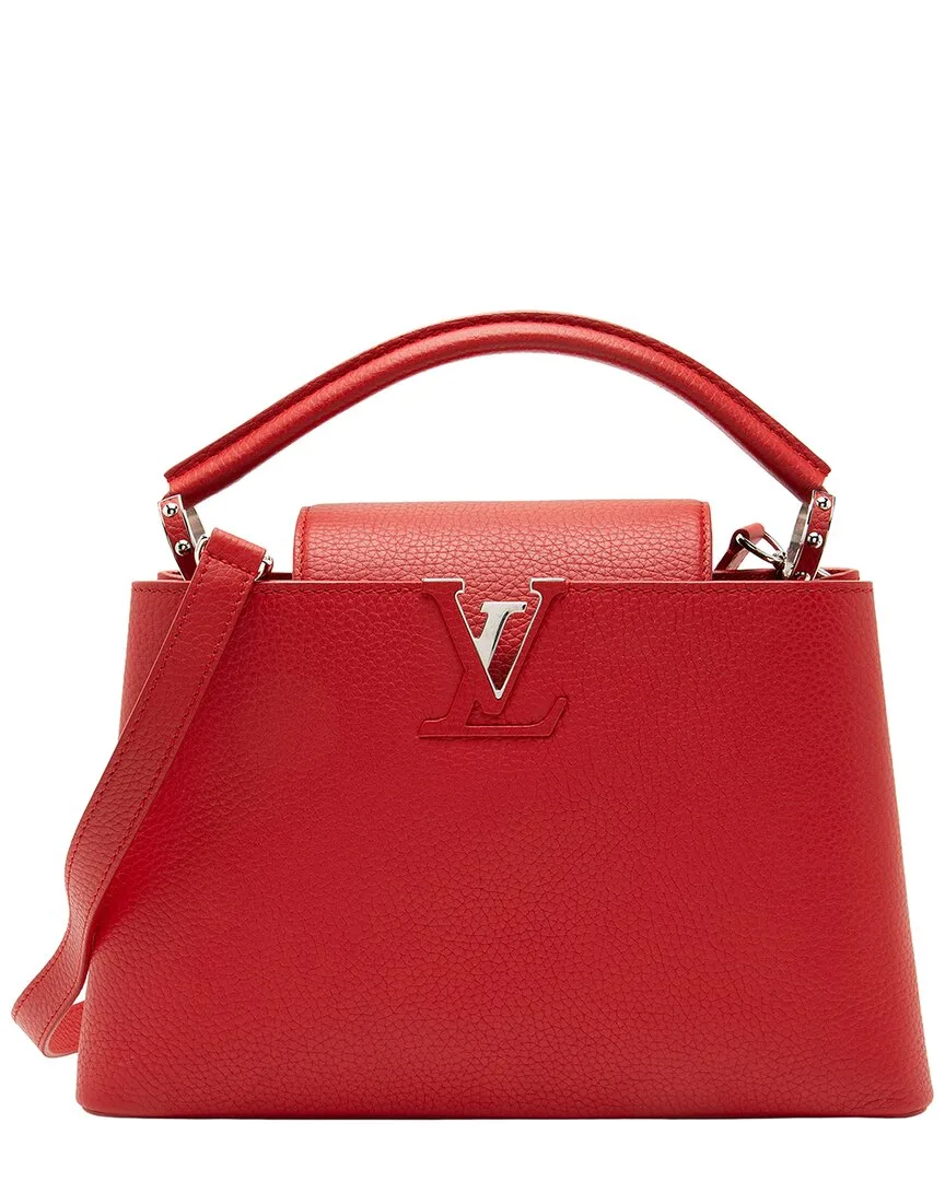 Red Taurillon Leather Capucines Pm Bag (authentic Pre-Loved) by Louis Vuitton