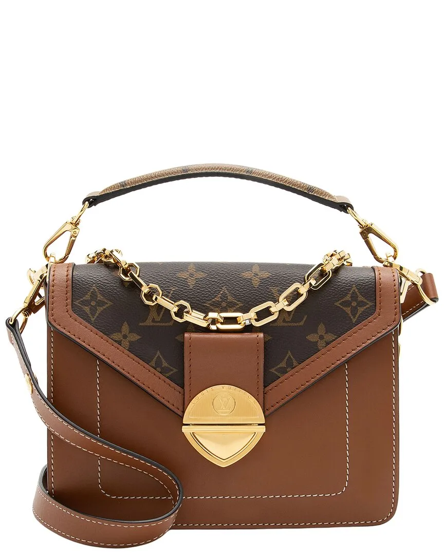 Brown Monogram Coated Canvas, Leather Retro Biface Bag (authentic Pre-Loved)