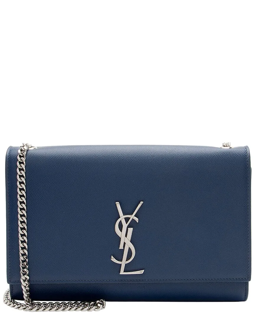 Blue Leather Kate Medium Shoulder Bag (authentic Pre-Loved) by Saint Laurent