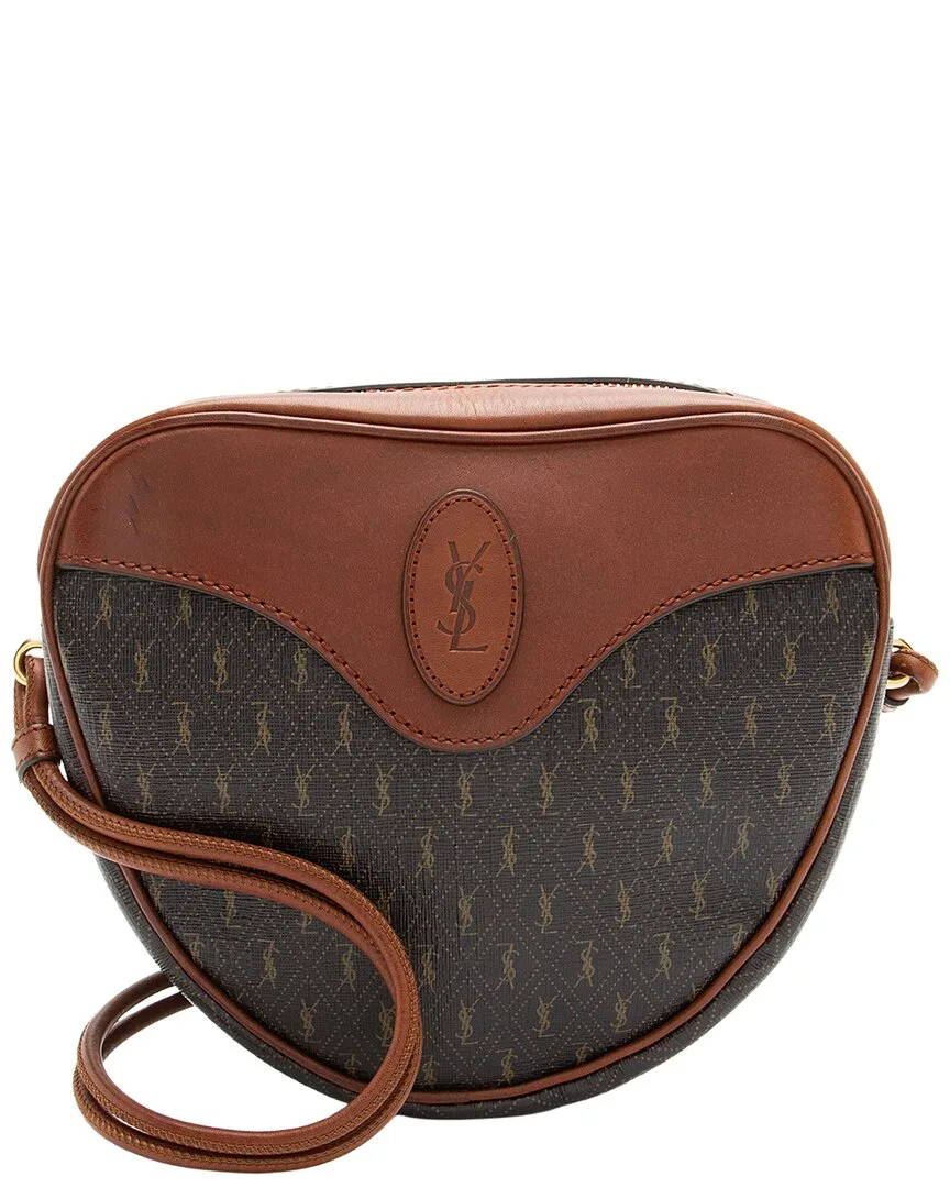 Brown Calfskin, Coated Canvas Sac Coeur Crossbody (authentic Pre-Loved)