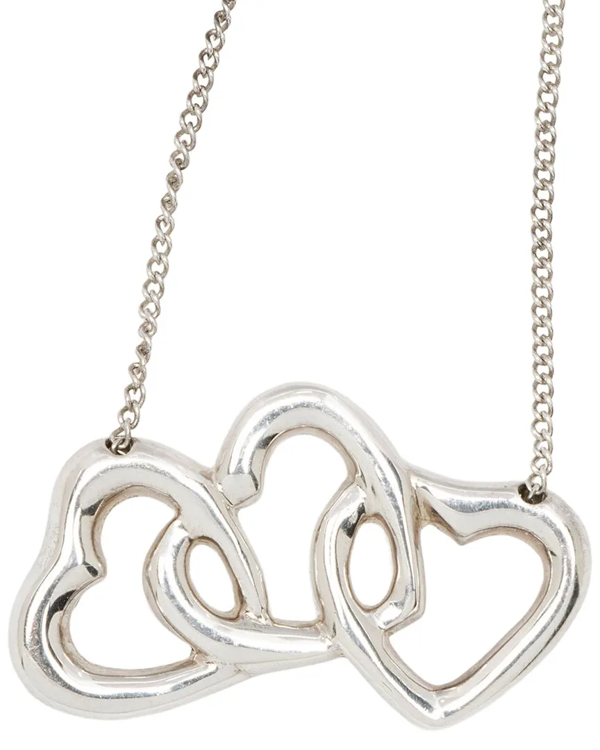 Silver Triple Open Heart Necklace (authentic Pre-Loved) by Tiffany & Co.