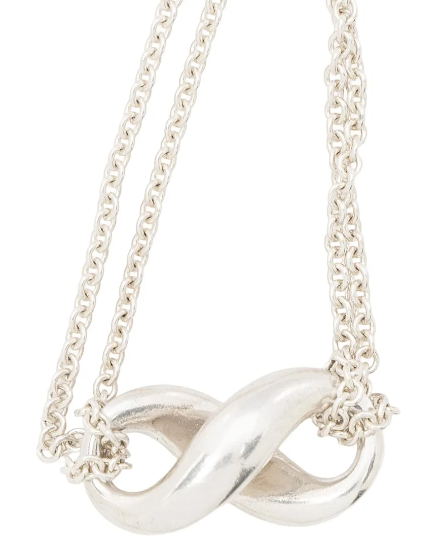 Silver Infinity Double Chain Necklace (authentic Pre-Loved) by Tiffany & Co.