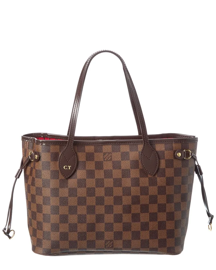Damier Ebene Canvas Neverfull PM (authentic Pre-Loved) by Louis Vuitton