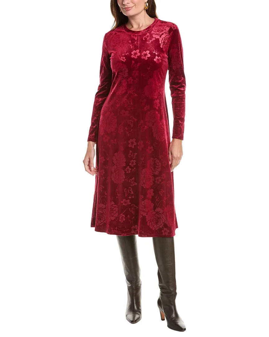 Embossed Stretch Velvet Midi Dress by Johnny Was