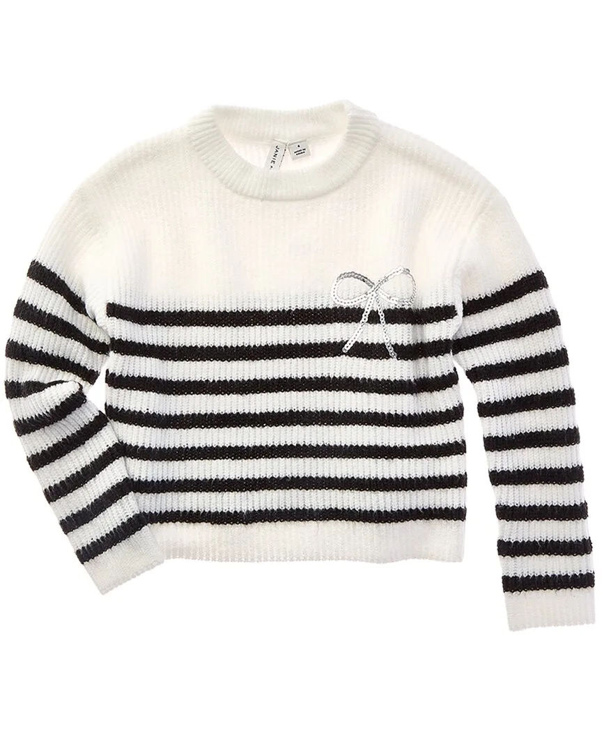 Sparkle Striped Bow Sweater by Janie and Jack