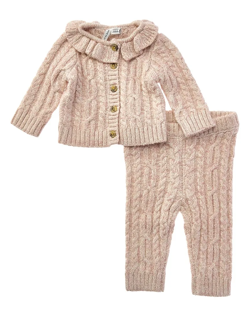 Baby Cable Knit Collared Matching Set by Janie and Jack