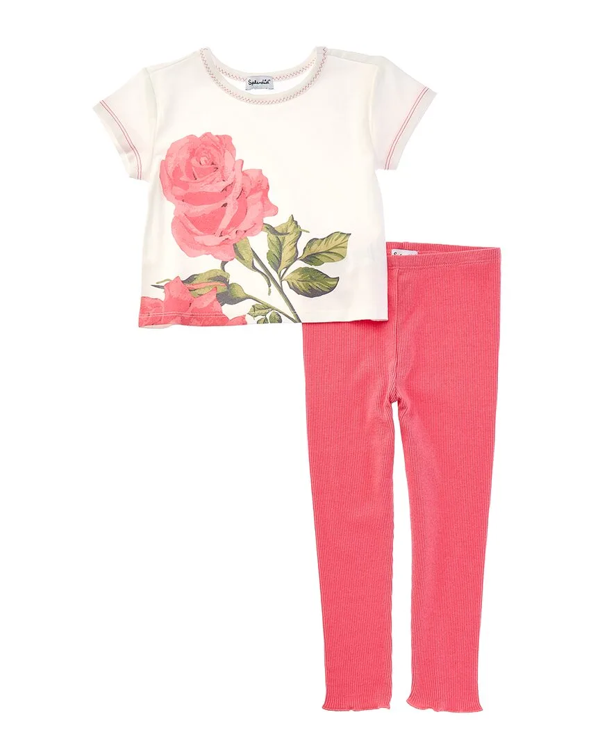 2Pc in Full Bloom T-Shirt Set by Splendid