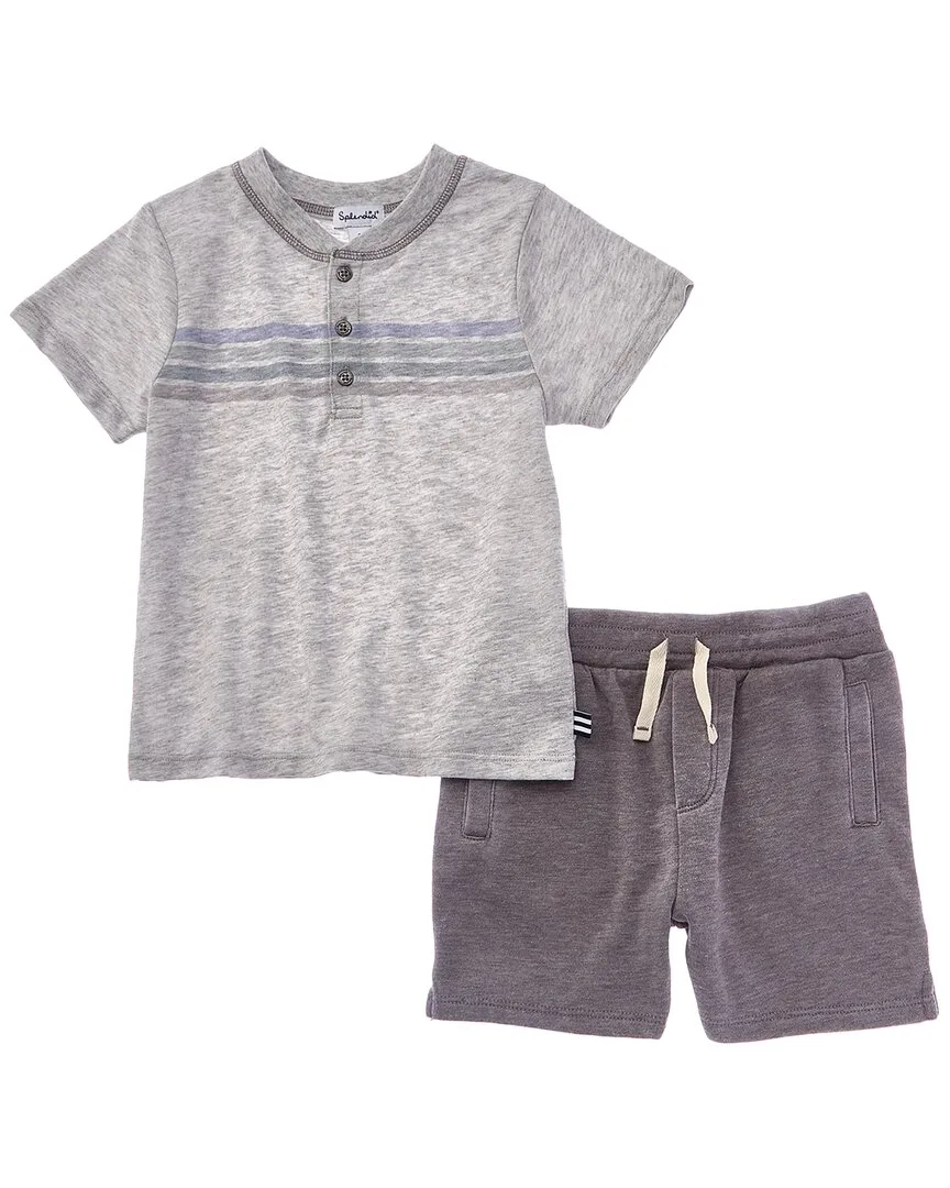 2Pc Getaway Stripe T-Shirt & Short Set by Splendid