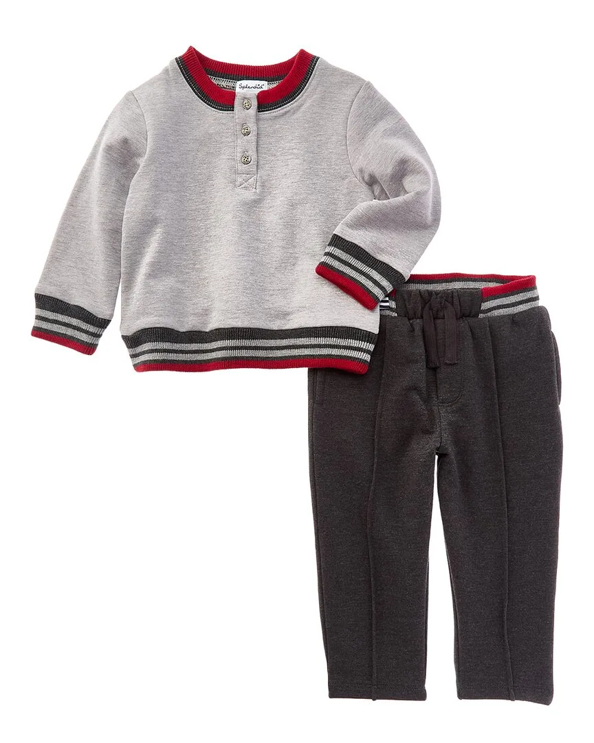 2Pc Sporty Henley & Pant Set by Splendid