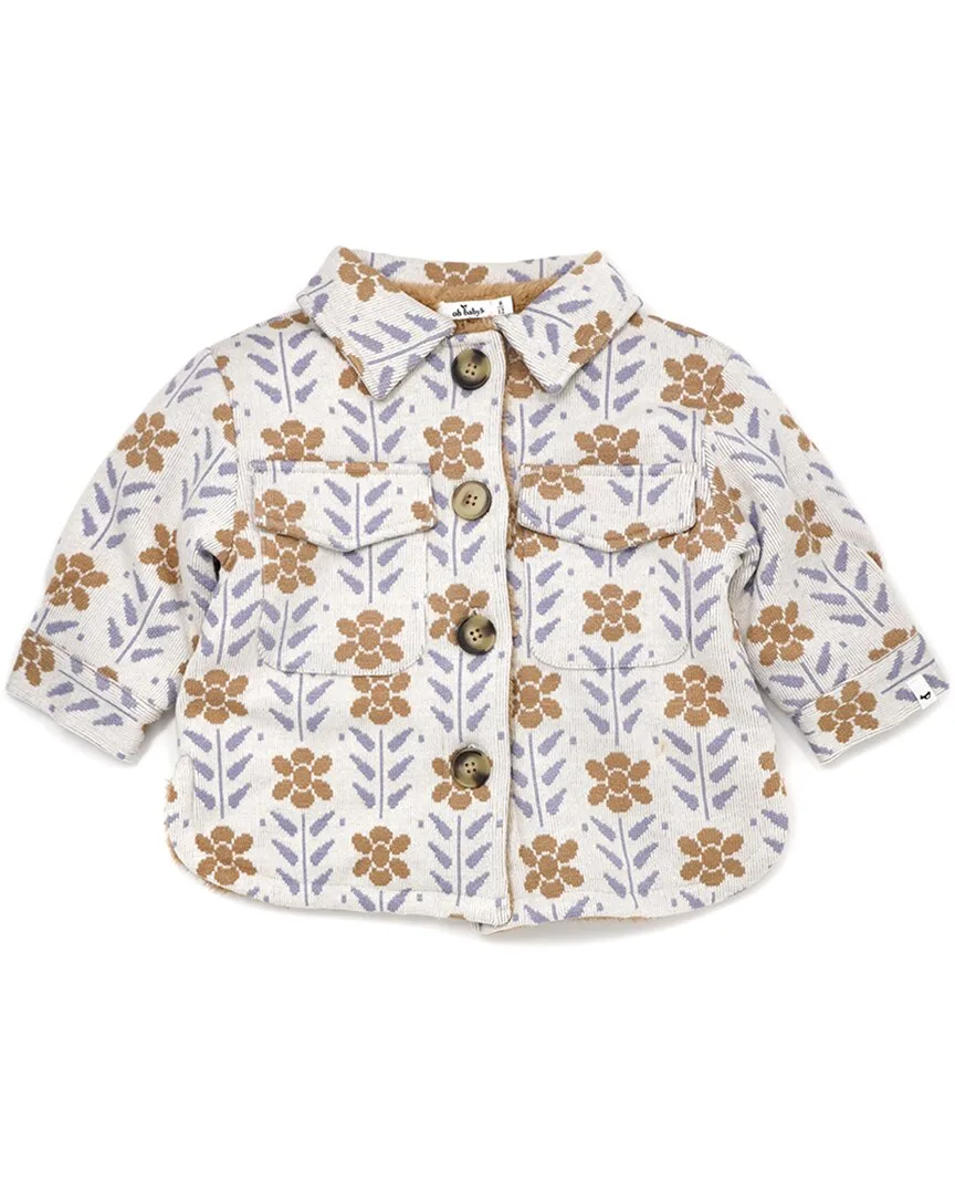 Nordic Double Knit Snowdrift Shacket by Oh Baby