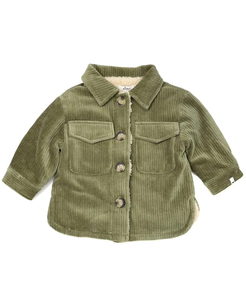 Corduroy Snowdrift Shacket by Oh Baby
