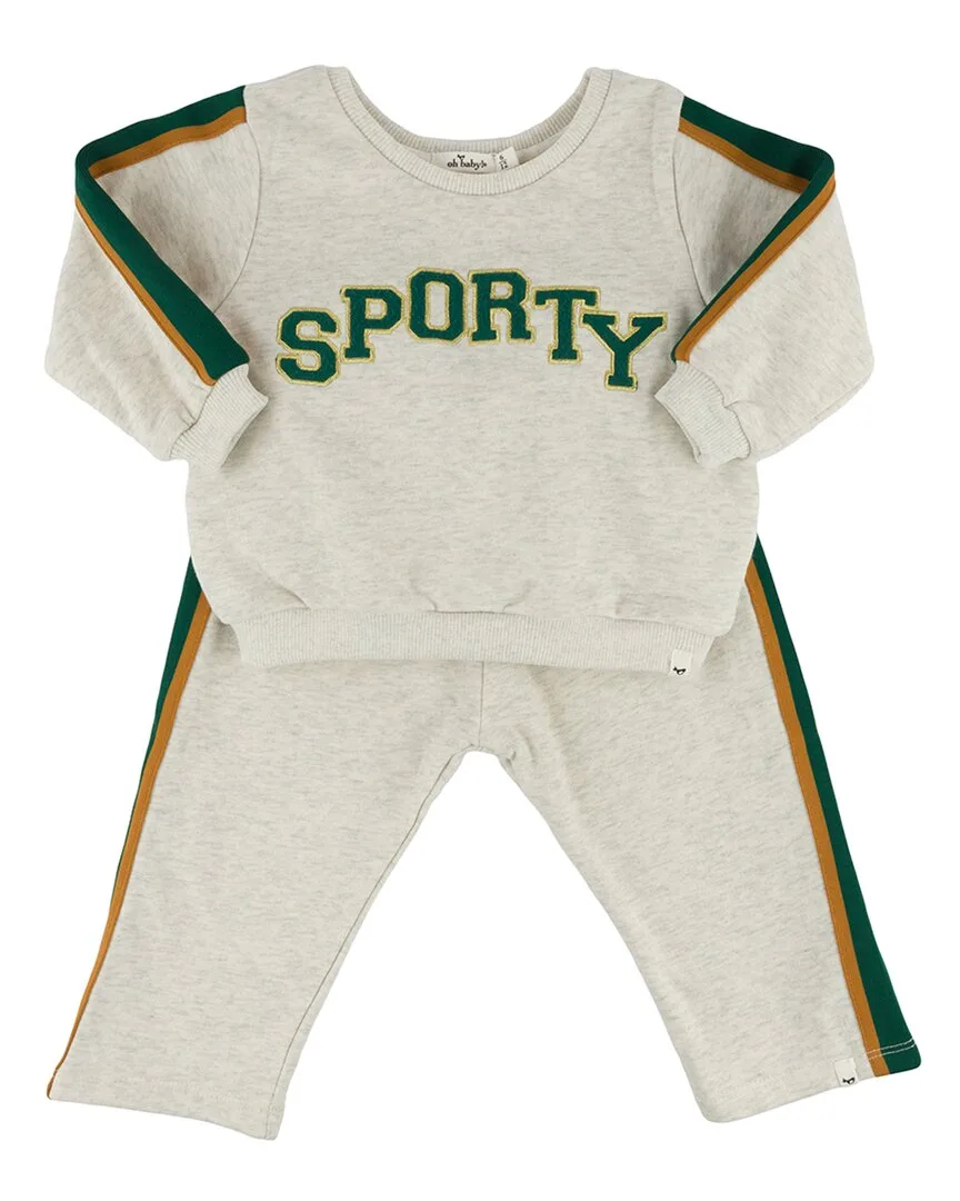 Gold Sparkle Sporty 2Pc Set by Oh Baby