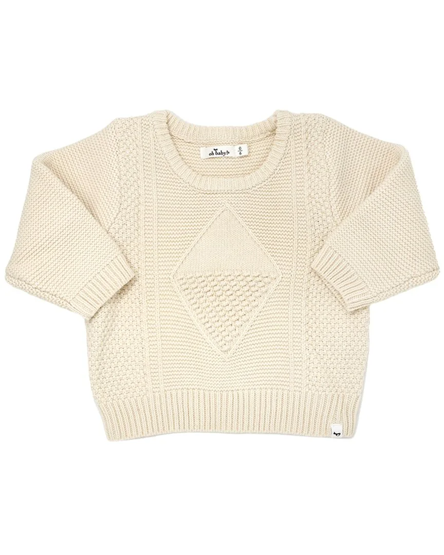 Knitted Basket Sweater by Oh Baby