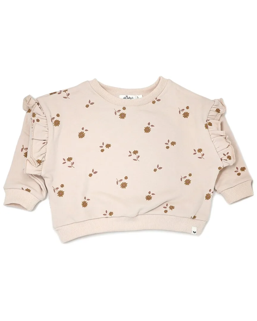 Mini Daisies with Leaves Print Millie Sweatshirt by Oh Baby
