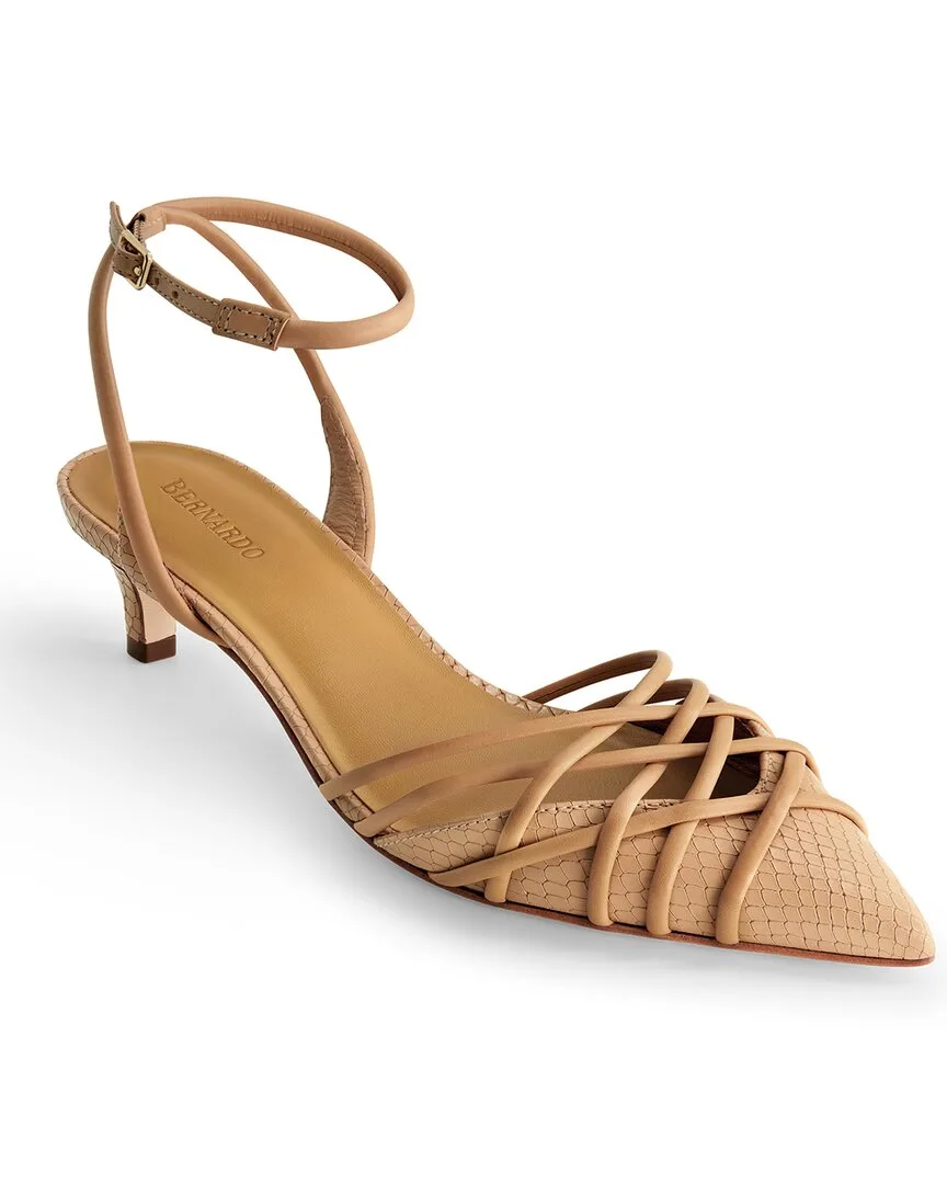 Minu Leather Kitten Heel Pump by Bernardo