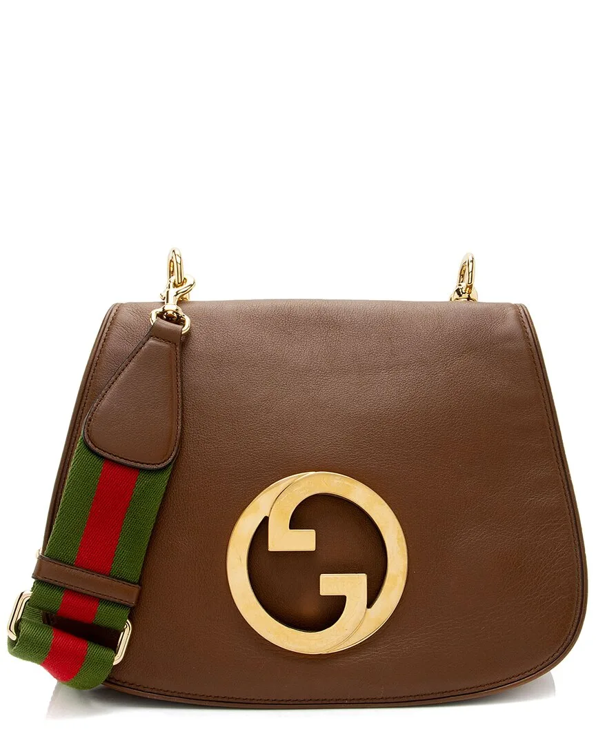 Brown Leather Blondie Medium Shoulder Bag (authentic Pre-Loved) by Gucci