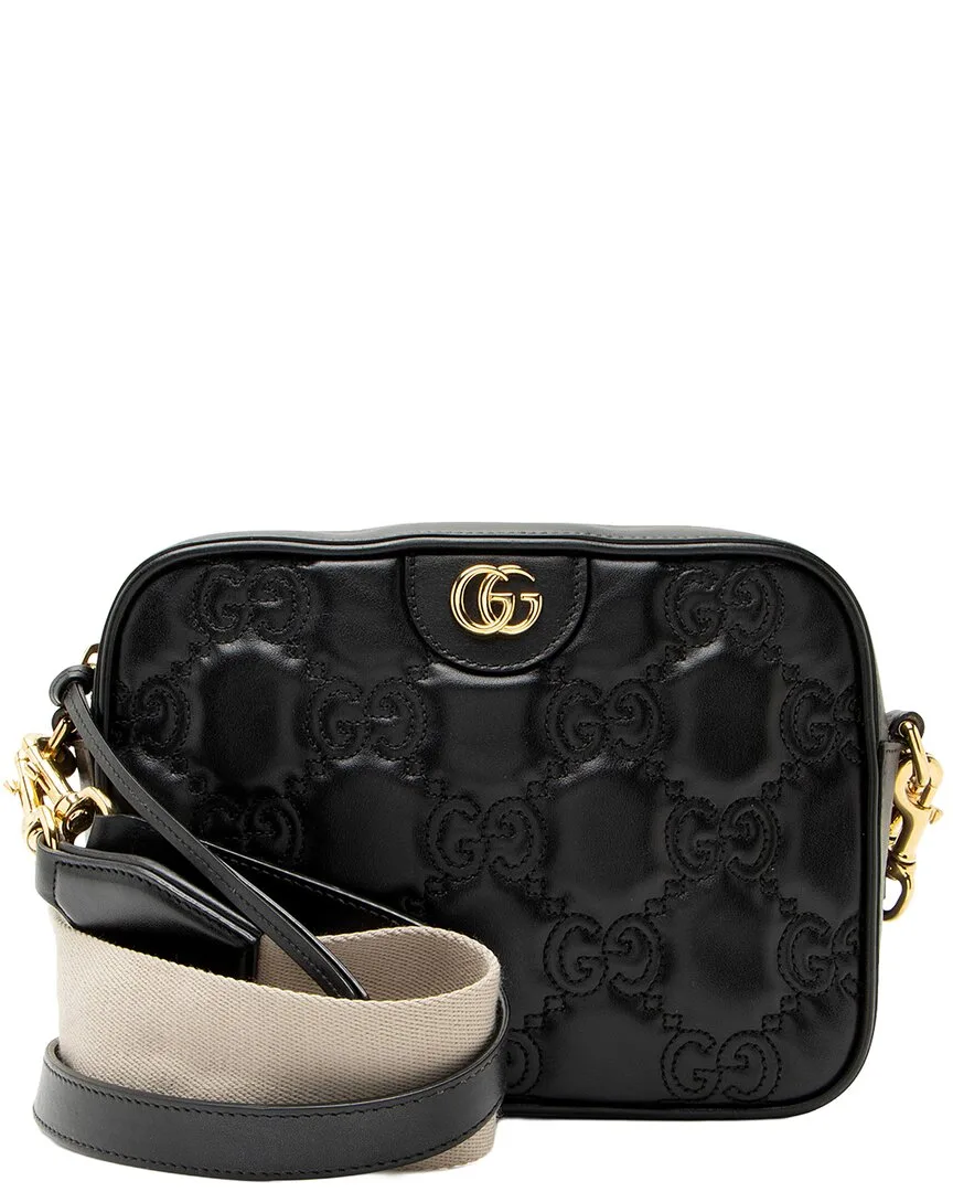 Black Jumbo Gg Matelasse Leather & Nylon Small Shoulder Bag (authentic Pre-Loved) by Gucci