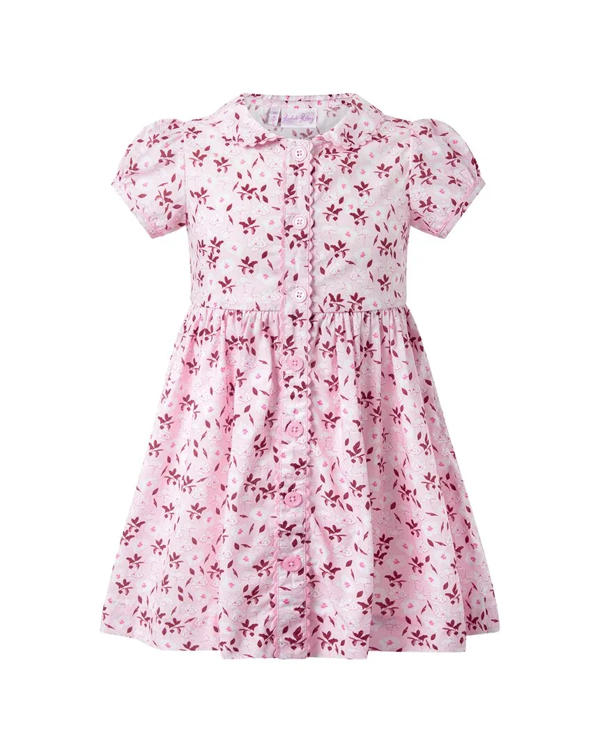 Light Pink Floral Button-Front Dress by Rachel Riley