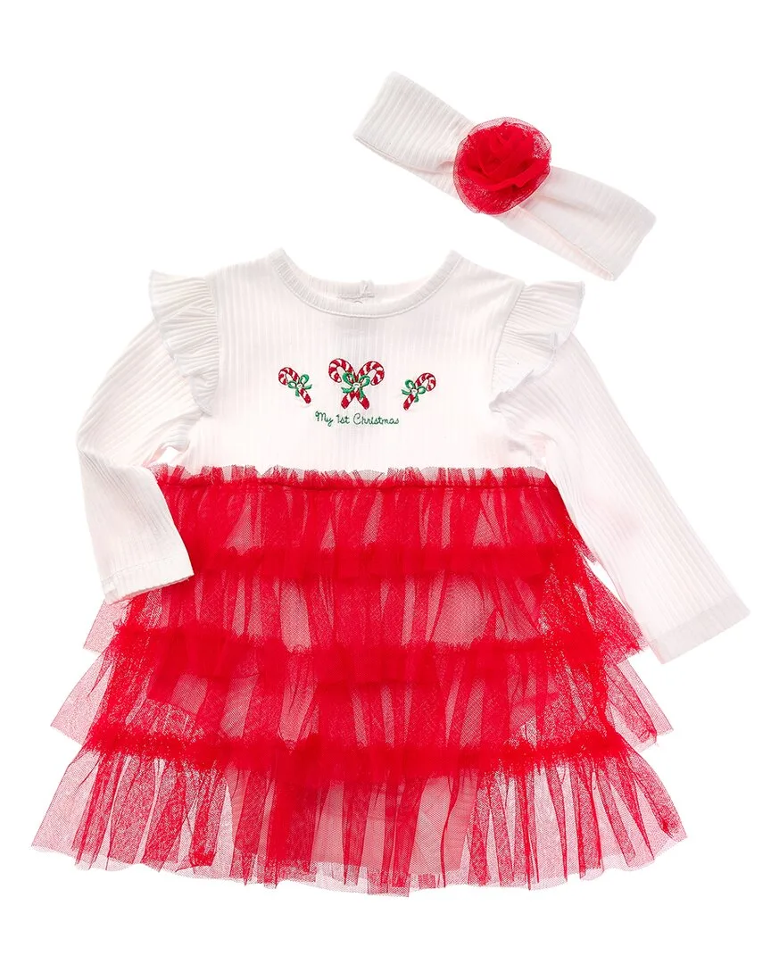 Candy Cane Tutu Bodysuit Dress by Little Me