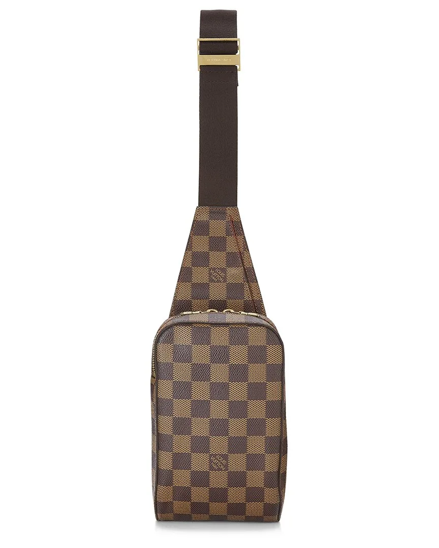 Brown Damier Ebene Coated Canvas Geronimos (authentic Pre-Loved) by Louis Vuitton