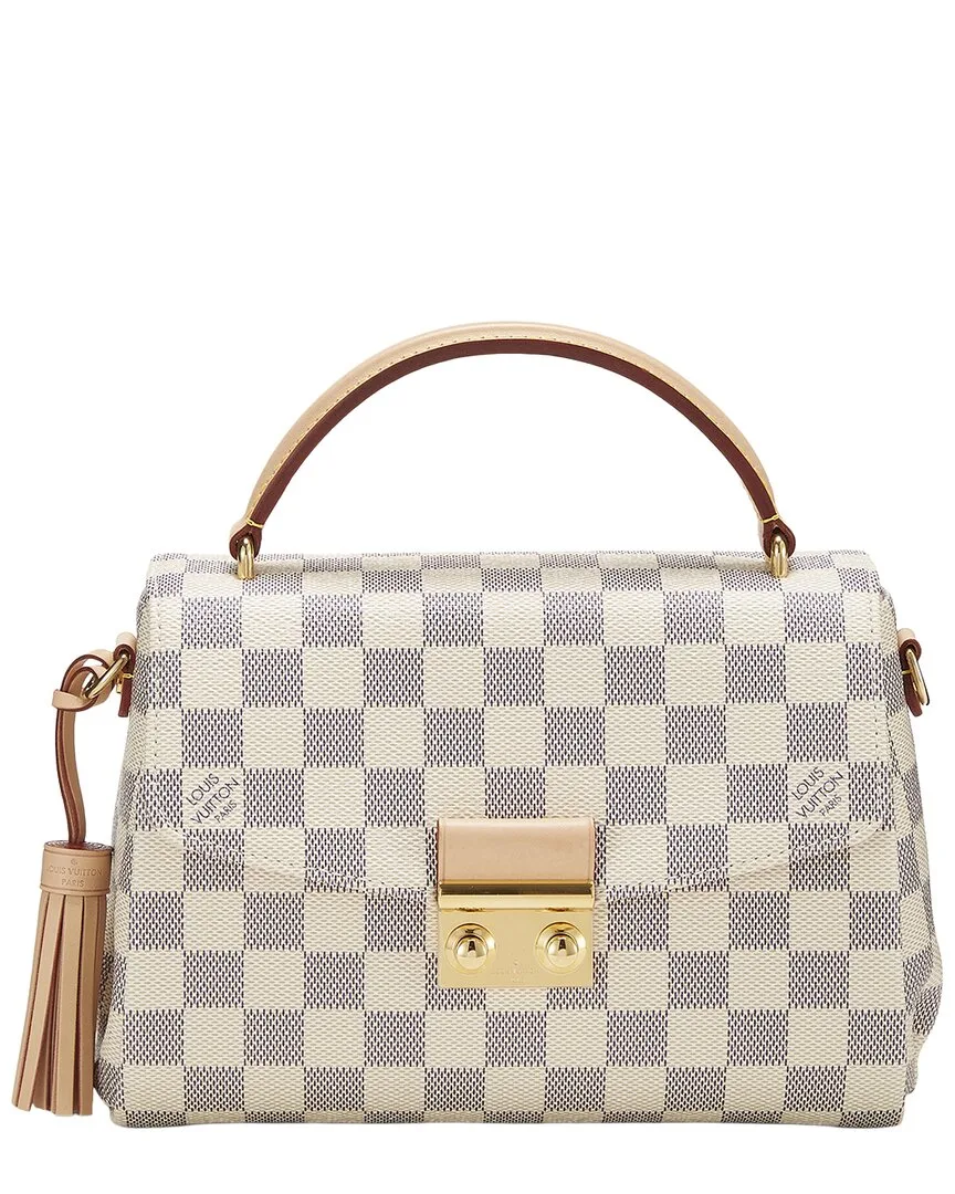 White Damier Azur Coated Canvas Croisette (authentic Pre-Loved) by Louis Vuitton