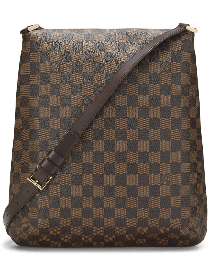 Brown Damier Ebene Coated Canvas Musettesalsa (authentic Pre-Loved) by Louis Vuitton