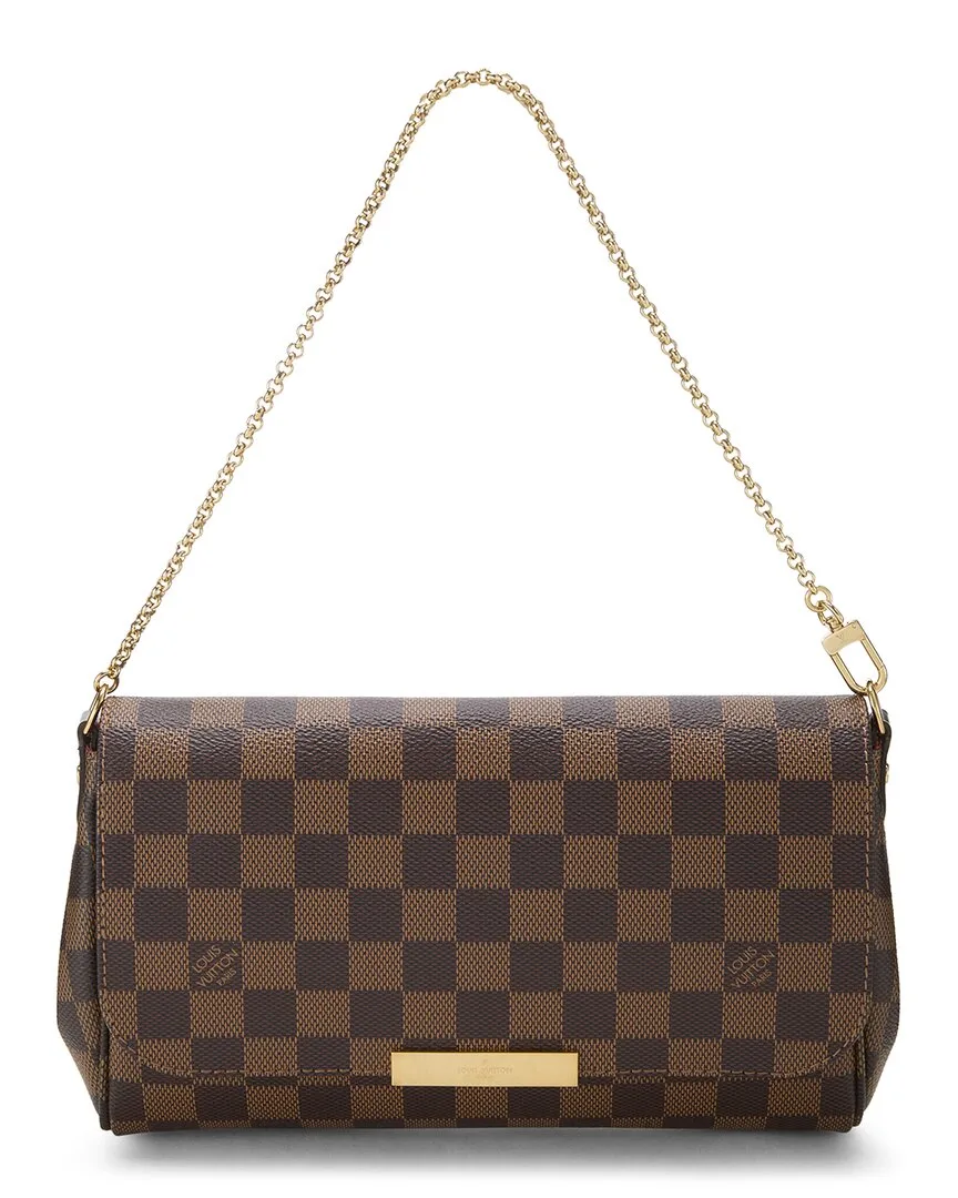 Brown Damier Ebene Coated Canvas Favorite mm (authentic Pre-Loved) by Louis Vuitton