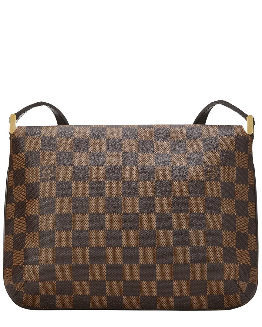 Brown Damier Ebene Coated Canvas Musette Tango (authentic Pre-Loved) by Louis Vuitton