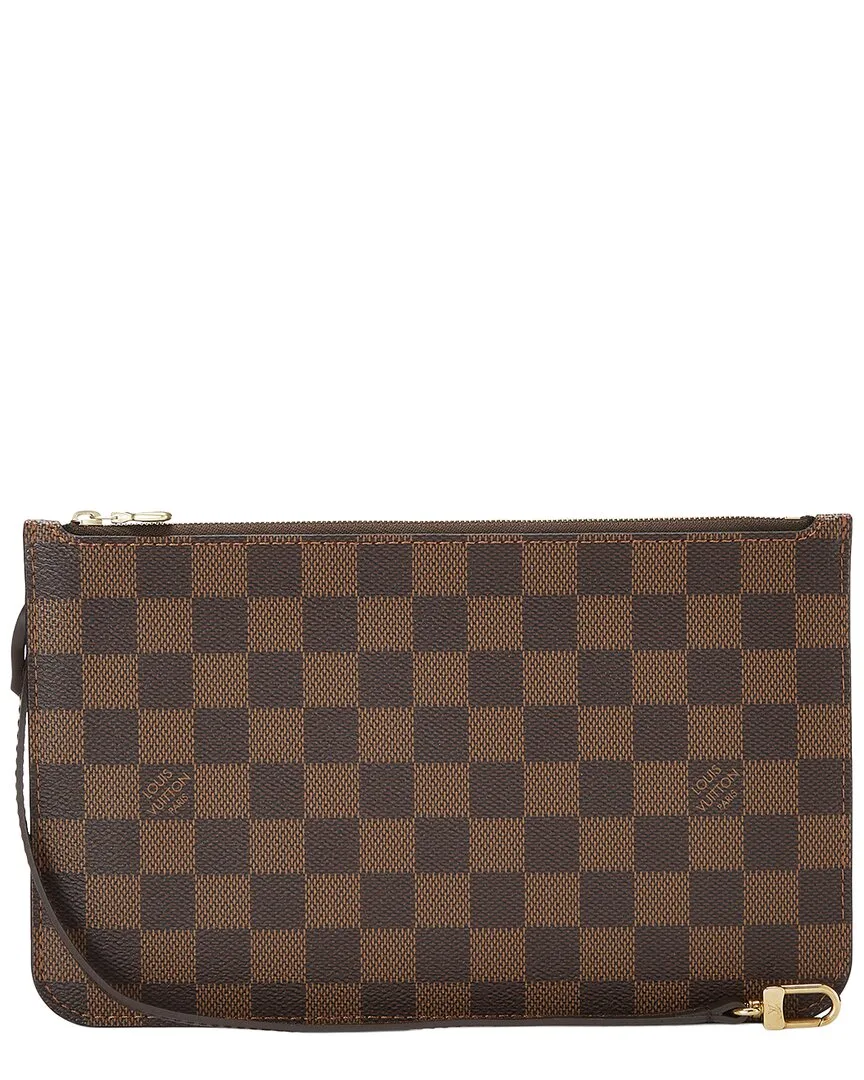 Brown Damier Ebene Coated Canvas Neverfull Pouch Pm (authentic Pre-Loved) by Louis Vuitton