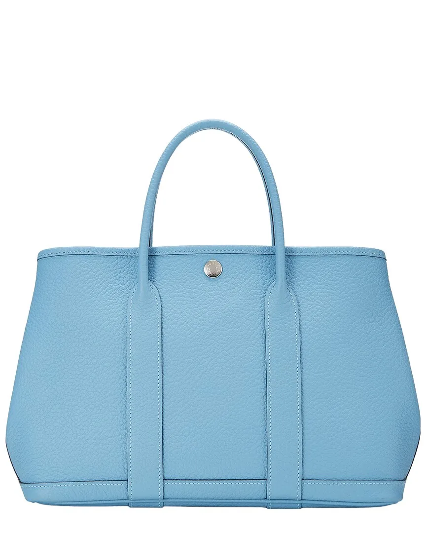 Herms Blue Negonda Leather Garden Party Pm (authentic Pre-Loved) by Louis Vuitton
