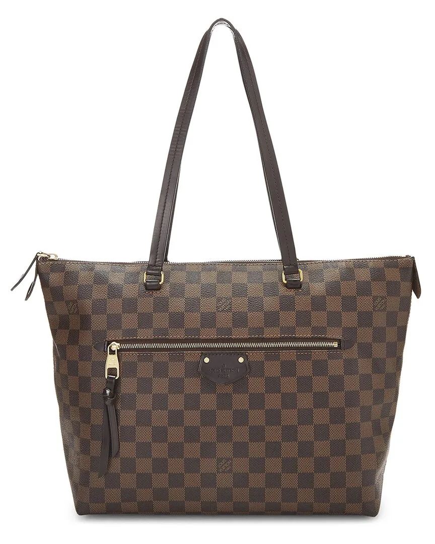 Damier Ebene Coated Canvas Iena mm (authentic Pre-Loved) by Louis Vuitton